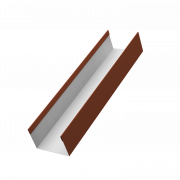 Стойка жалюзи Milan,Tokyo 0,5 Satin с пленкой RAL 8004 терракота (2,5м)