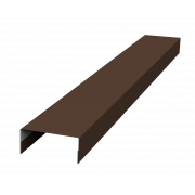 Крышка 45х20 жалюзи Texas 0,5 Satin с пленкой RAL 8017 шоколад (3м)