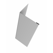 Нащельник (для калиток и ворот) 25х35 жалюзи Milan, Tokyo, Palermo 0,5 Satin с пленкой RAL 9003 сигнальный белый (L2,0)