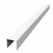 Планка вертикальная обратная для забора жалюзи Palermo 0,5 Satin с пленкой RAL 9003 сигнальный белый (1,8м)