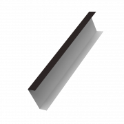 Декоративная накладка на столб универсальная 80х80 для забора жалюзи 0,5 Satin с пленкой RAL 9005 черный (3м)