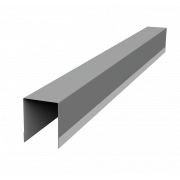 Планка опорная составная внутренняя для забора жалюзи Palermo 0,5 Satin с пленкой RAL 9006бело-алюминиевый (2м)