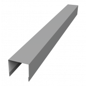 Стойка боковая крепежная для забора жалюзи Palermo 0,5 Satin с пленкой RAL 9006бело-алюминиевый (2м)