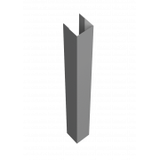 Стойка жалюзи Texas 0,5 Satin с пленкой RAL 9006бело-алюминиевый (2,5м)