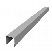 Планка вертикальная лицевая для забора жалюзи Palermo 0,5 Satin с пленкой RAL 9006бело-алюминиевый (1,8м)