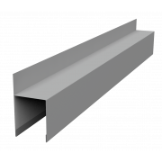 Планка опорная составная внешняя для забора жалюзи Palermo 0,5 Satin с пленкой RAL 9006бело-алюминиевый (3м)