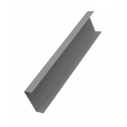 Декоративная накладка на столб универсальная 60х60 для забора жалюзи 0,5 Satin с пленкой RAL 9006бело-алюминиевый (1,8м)