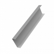 Декоративная накладка на столб универсальная 80х80 для забора жалюзи 0,5 Satin с пленкой RAL 9006бело-алюминиевый (1,8м)