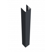 Стойка Texas 0,5 Satin с пленкой RAL 7024 мокрый асфальт (для калиток и ворот) (2м)