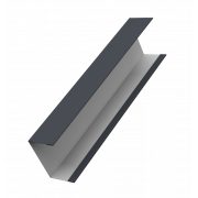 Крышка жалюзи Milan,Tokyo 0,5 Satin с пленкой RAL 7024 мокрый асфальт (2,5м)