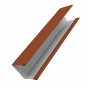 Крышка жалюзи Milan Slim 0,5 Satin с пленкой RAL 8004 терракота (3м)