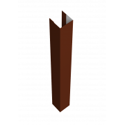 Стойка Texas 0,5 Satin с пленкой RAL 3009 оксидно-красный (для калиток и ворот) (2м)