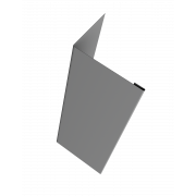 Нащельник (для калиток и ворот) 25х35 жалюзи Milan, Tokyo, Palermo 0,5 Satin с пленкой RAL 9006бело-алюминиевый (L2,0)