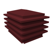 Дымник на трубу елка 540х540мм 0,45 PE с пленкой RAL 3005 красное вино