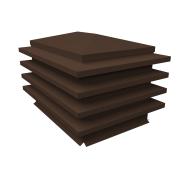 Дымник на трубу елка 880х400мм 0,5 Satin с пленкой RAL 8017 шоколад