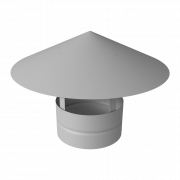 Дымник на трубу круглый d115 0,5 Satin с пленкой RAL 9003 сигнальный белый