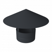 Дымник на трубу круглый d140 0,5 Satin Matt с пленкой RAL 7024 мокрый асфальт