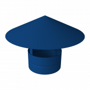 Дымник на трубу круглый d150 0,5 Satin с пленкой RAL 5005 сигнальный синий