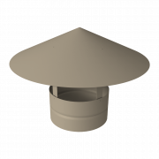 Дымник на трубу круглый d160 0,5 Satin с пленкой RAL 1015 светлая слоновая кость