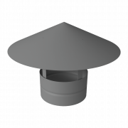 Дымник на трубу круглый d160 0,5 Satin с пленкой RAL 9006бело-алюминиевый