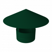 Дымник на трубу круглый d220 0,5 Satin с пленкой RAL 6005 зеленый мох