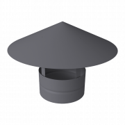 Дымник на трубу круглый d250 0,5 Satin с пленкой RAL 7004 сигнальный серый