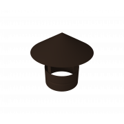 Дымник на трубу круглый d80 0,5 Satin с пленкой RAL 8017 шоколад