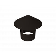 Дымник на трубу круглый d80 0,5 Satin с пленкой RR 32 темно-коричневый