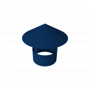 Дымник на трубу круглый d80 0,5 Satin с пленкой RAL 5005 сигнальный синий