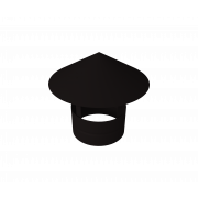 Дымник на трубу круглый d80 0,5 Satin с пленкой RAL 9005 черный