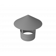 Дымник на трубу круглый d80 0,5 Satin с пленкой RAL 9003 сигнальный белый