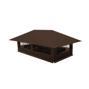 Дымник на трубу с сеткой 500х500мм 0,5 Satin с пленкой RAL 8017 шоколад