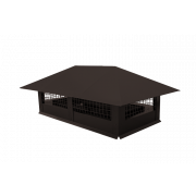 Дымник на трубу с сеткой 500х500мм 0,5 Satin Matt с пленкой RR 32 темно-коричневый