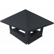 Дымник на трубу 520х390мм 0,45 Drap TX с пленкой RAL 7024 мокрый асфальт