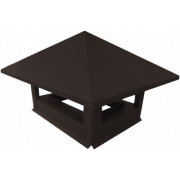 Дымник на трубу 520х390мм 0,45 Drap TX с пленкой RR 32 темно-коричневый