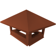 Дымник на трубу 520х390мм 0,45 PE с пленкой RAL 8004 терракота