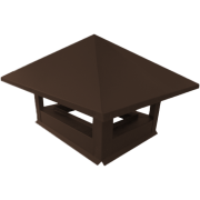 Дымник на трубу 520х390мм 0,45 PE с пленкой RAL 8017 шоколад