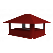 Дымник на трубу 520х390мм 0,45 PE с пленкой RAL 3011 коричнево-красный