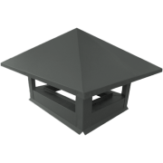 Дымник на трубу 520х390мм 0,45 PE с пленкой RAL 7005 мышино-серый