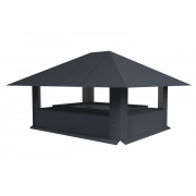 Дымник на трубу 520х390мм 0,45 PE с пленкой RAL 7024 мокрый асфальт