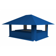 Дымник на трубу 520х390мм 0,5 Satin с пленкой RAL 5005 сигнальный синий