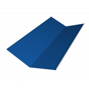 Планка ендовы нижней 300х300 0,5 Satin с пленкой RAL 5005 сигнальный синий (3м)