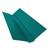 Планка ендовы верхней фигурной 150x150 0,45 PE с пленкой RAL 5021 водная синь (3м)