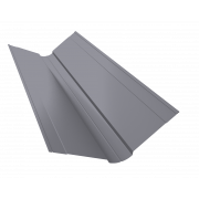 Планка ендовы верхней фигурной 150x150 0,45 Drap TX RAL 7004 сигнальный серый (3м)