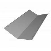 Планка ендовы нижней 300х300 0,5 Satin с пленкой RAL 9006бело-алюминиевый (3м)