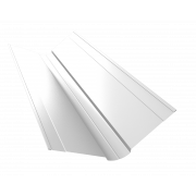 Планка ендовы верхней фигурной 150x150 0,5 Satin с пленкой RAL 9003 сигнальный белый (2м)