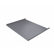 Фальц двойной стоячий Grand Line 0,45 Drap TX с пленкой на замках RAL 7004 сигнальный серый