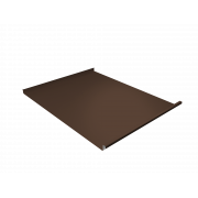 Фальц двойной стоячий Grand Line 0,45 Drap TX с пленкой на замках RAL 8017 шоколад