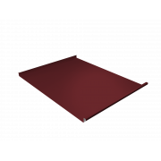 Фальц двойной стоячий Grand Line 0,45 Drap TX с пленкой на замках RAL 3005 красное вино