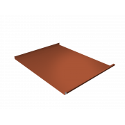 Фальц двойной стоячий Grand Line 0,45 Drap с пленкой на замках RAL 8004 терракота